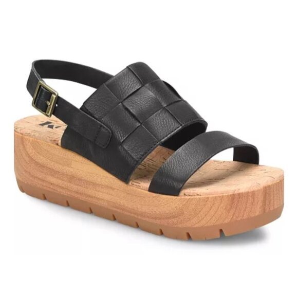 Kork Ease Fraya Platform Sandal Size 8 Black Leather Open Toe NWOB Buckle NWOB - Picture 11 of 11